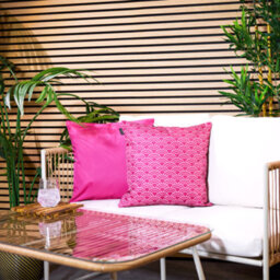 icon Indoor And Outdoor Waterproof Filled Cushion 2X Deck Chair Stripe Pink & 2X Pink - thumbnail 4
