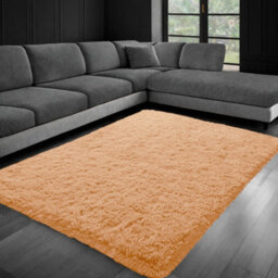Aspire Homeware Non Slip Beige Shaggy Rug Soft Fluffy Washable, Living Area And Bedroom Rug, (L)170Cm X (W)120Cm - thumbnail 1