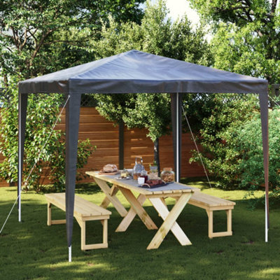 Walplus Professional Party Tent Garden Gazebo Canopy 2.5X2.5 M Anthracite 90 G/mâ² - image 1