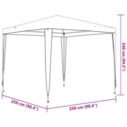 Walplus Professional Party Tent Garden Gazebo Canopy 2.5X2.5 M Anthracite 90 G/mâ² - thumbnail 8