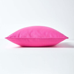 Homescapes Cotton Plain Cerise Rectangular Cushion Cover, 30 X 50 Cm - thumbnail 2