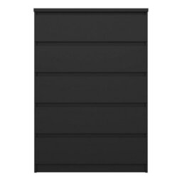 Furniture To Go Naia Chest Of 5 Drawers In Black Matt (W) 76.8 X  (H) 111.3 X (D) 50Cm - thumbnail 3