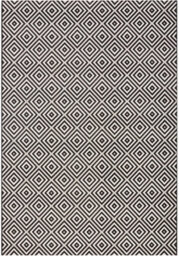 The Rugs Karo Diamond Rug Indoor Outdoor Polypropylene Weatherproof Durable In Black - thumbnail 1