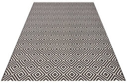 The Rugs Karo Diamond Rug Indoor Outdoor Polypropylene Weatherproof Durable In Black - thumbnail 2