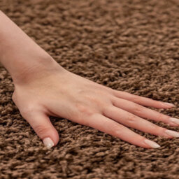 Uetian Extra Thick Brown Shaggy Rug 5Cm Pile Plush Area Rug For Home Living Spaces Small (60X110) - thumbnail 5