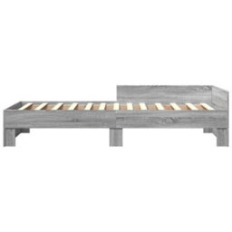 Berkfield Bed Frame Without Mattress Grey Sonoma 90X200 Cm Engineered Wood - thumbnail 4