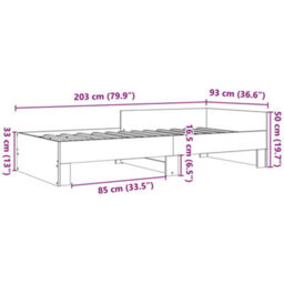 Berkfield Bed Frame Without Mattress Grey Sonoma 90X200 Cm Engineered Wood - thumbnail 9