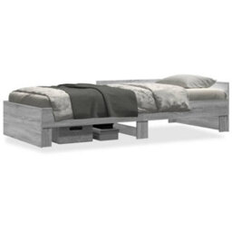 Berkfield Bed Frame Without Mattress Grey Sonoma 90X200 Cm Engineered Wood - thumbnail 2