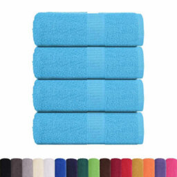 Berkfield Durable Wash Towels 4 Pcs Frogn Turquoise 30X30 Cm 100% Cotton