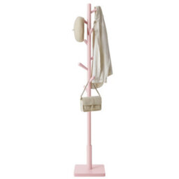 LEDREM Coat Rack, Solid Wood Coat Stand, Free Standing Hall Coat Tree With 8 Hooks For Coats, Hats, Bags, Purses, For Entryway - thumbnail 2