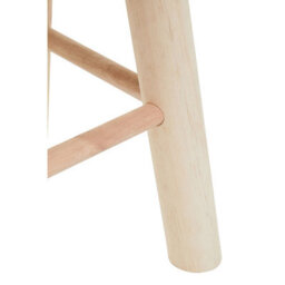 Orsina Stylish Natural And White Stool , Durable Kitchen Stool For Bedroom, Versatile Design Bar Stool For Guests - thumbnail 4