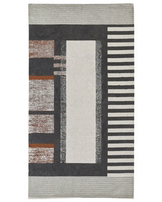 Beliani Multicolour Handwoven Cotton Area Rug 80 X 150 Cm - Low Pile Scandinavian Style - image 1