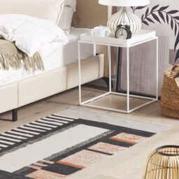 Beliani Multicolour Handwoven Cotton Area Rug 80 X 150 Cm - Low Pile Scandinavian Style - thumbnail 2