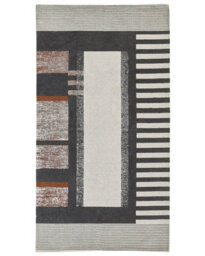 Beliani Multicolour Handwoven Cotton Area Rug 80 X 150 Cm - Low Pile Scandinavian Style - thumbnail 1