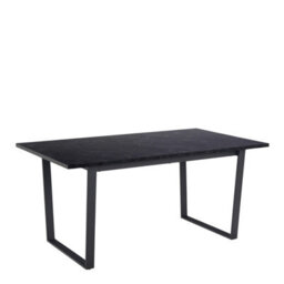 Furniture To Go Amble Dining Table With Black Marble Melamine Top & Black Legs - thumbnail 1