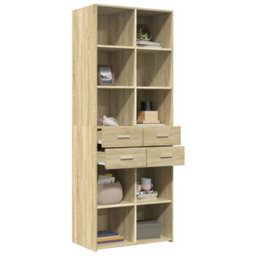 Berkfield Highboard Sonoma Oak 70X42.5X185 Cm Engineered Wood - thumbnail 3