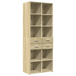 Berkfield Highboard Sonoma Oak 70X42.5X185 Cm Engineered Wood - thumbnail 2