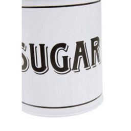 Orsina Functional Design White Metal Sugar Canister, Chic Design Metal Canister, Durable Stainless Steel Canister - thumbnail 5