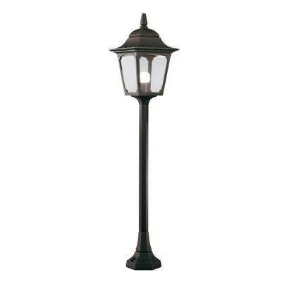 Stylish Outdoor Ip44 Mini Lamp Post With E27 Led Bulb - 100W Black Pillar Lighting