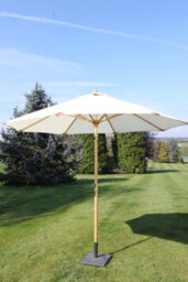 Garden Market Place The Garden Marketplace Premium 3M Hardwood Garden Parasol Umbrella Cream - thumbnail 4