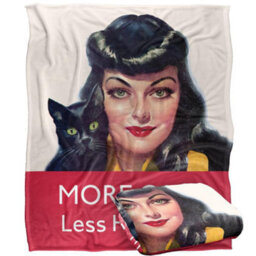 Ephemera More Cats, Less Humans Silky Supersoft Blanket Multicoloured (60In X 50In) - thumbnail 2
