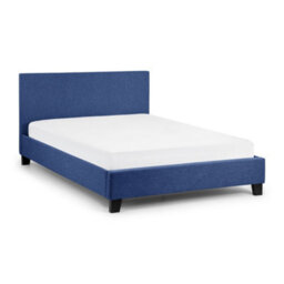 Julian Bowen Rialto 135Cm Double Dark Blue Linen Style Fabric Bed - thumbnail 3
