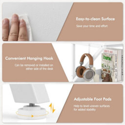 Saving Computer Desk Home Office Desk-White - thumbnail 6