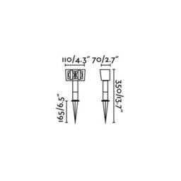 Luminosa Lighting Luminosa Garten Outdoor Plug On Spike Black Ip44 - thumbnail 2