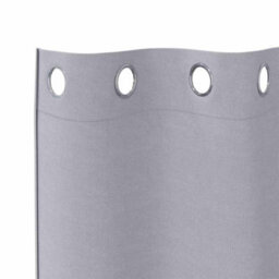 Berkfield Modern Curtains With Curtains 2 Pcs Metal Grey 225 X 140 Cm Polyester - thumbnail 5
