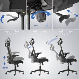 Realm Of Thrones Adjustable Ergonomic Mesh Office Chair With 3D Headrest 2D Armrests Lumbar Support For Home Gaming Desk Chair - thumbnail 7