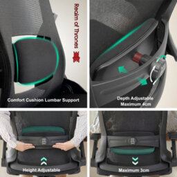 Realm Of Thrones Adjustable Ergonomic Mesh Office Chair With 3D Headrest 2D Armrests Lumbar Support For Home Gaming Desk Chair - thumbnail 8