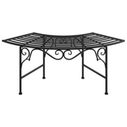 Walplus Tree Bench 113 Cm Black Steel Suitable For Garden, Patio, Terrace - thumbnail 2