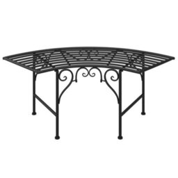 Walplus Tree Bench 113 Cm Black Steel Suitable For Garden, Patio, Terrace - thumbnail 5