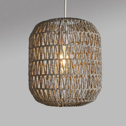 Valuelights Cabral Modern Woven Rope Grey Pendant Ceiling Light Shade - thumbnail 2