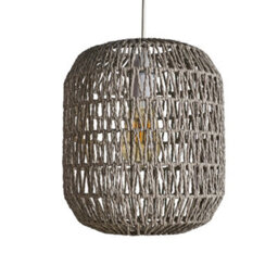 Valuelights Cabral Modern Woven Rope Grey Pendant Ceiling Light Shade - thumbnail 1