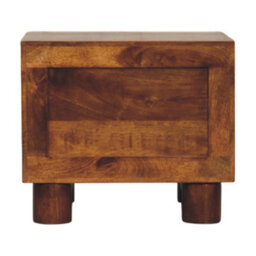 Artisan Furniture Solid Wood Tula Chestnut Nightstand, 2 Drawers, Dark Brown - thumbnail 9