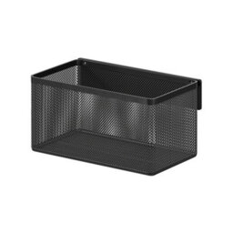 GoodHome Elland Black Stainless Steel 1 Compartments Shower Basket (W)20.2Cm