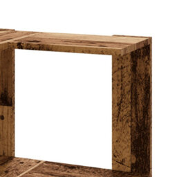 Walplus Corner Bookcase 3-Tier Old Wood 50X50X102 Cm Engineered Wood - thumbnail 7