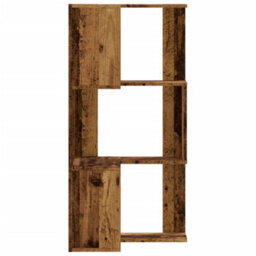 Walplus Corner Bookcase 3-Tier Old Wood 50X50X102 Cm Engineered Wood - thumbnail 5