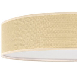 Beliani Boho Ceiling Lamp Natural Paper Wicker 60Cm Flush Mount - Warm Light For Bedroom And Lounge - thumbnail 5