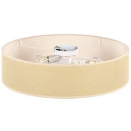Beliani Boho Ceiling Lamp Natural Paper Wicker 60Cm Flush Mount - Warm Light For Bedroom And Lounge - thumbnail 3