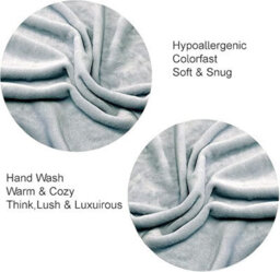 Casabella Deluxe Soft Faux Fur Mink Fleece Throw Blanket - thumbnail 4