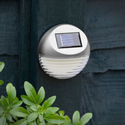 Solar Fence Lights Outdoor Wireless Led Garden Lights Weatherproof Wall Step Gutter Lamps Silver 4 Pack