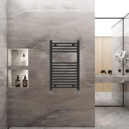 ARKO BATHROOM Arko Towel Radiator, Heated Towel Rails,wall Mounted Ladder Radiators 600X800mm ,black - thumbnail 6