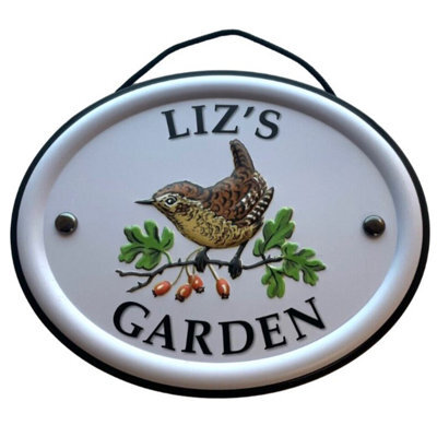 Mulberry Studios Decorative Bird Garden Sign - Liz's Garden