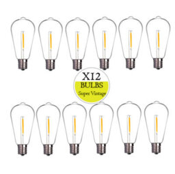 Lighting Legends Super Festoon 12 Pack Vintage Style Warm White Led Shatterproof Bulbs - thumbnail 1
