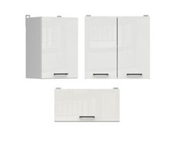 Impact Furniture Kitchen Cabinets 5 Unit Fitted Package 180Cm Set Complete Kitchenette Chalk White Gloss Junona - thumbnail 6