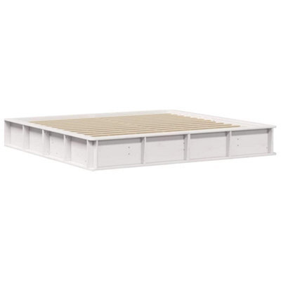 Berkfield Modern With Storage White 200 X 200 Cm Wood