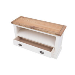 Cabinet Bits Cosenza Off White 1 Drawer Tv Cabinet Brass Cup Handle - thumbnail 4