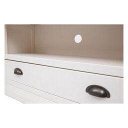 Cabinet Bits Cosenza Off White 1 Drawer Tv Cabinet Brass Cup Handle - thumbnail 5